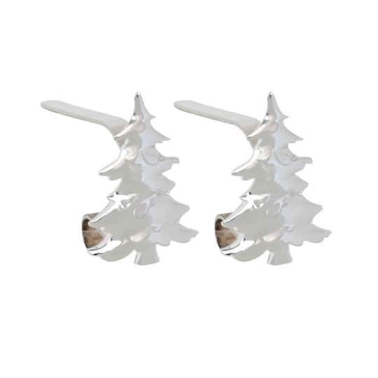 Original MantleClip&#xAE; Silver Tree Icons Stocking Holders, 2ct.